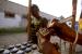 Une cliente attend le ticket correspondant � sa batterie